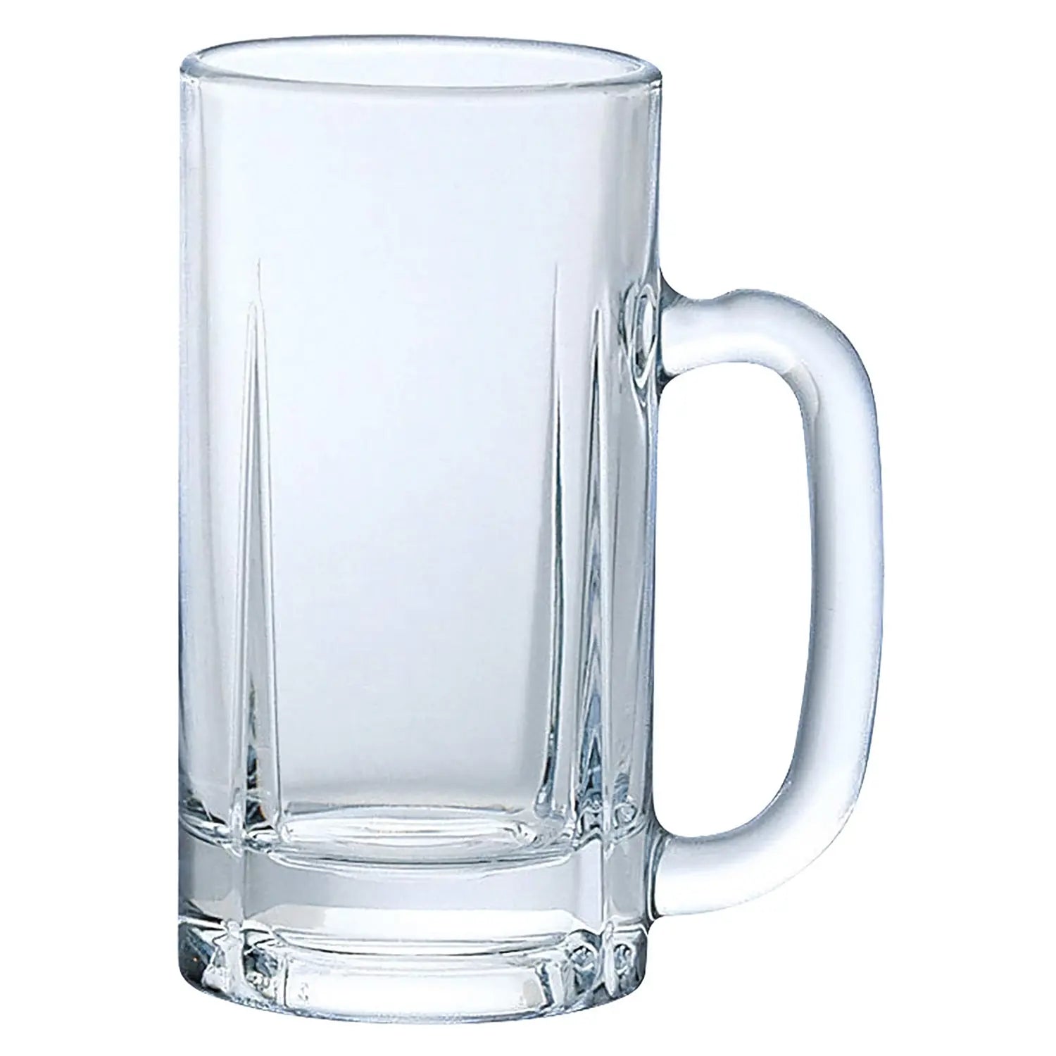 Aderia Lute Soda Lime Glass Beer Mugs - Set of 3, 12oz Vintage Style Drinking Glasses for Beer, Soda, Cocktails - Perfect for Home Bar, Parties & Gifts