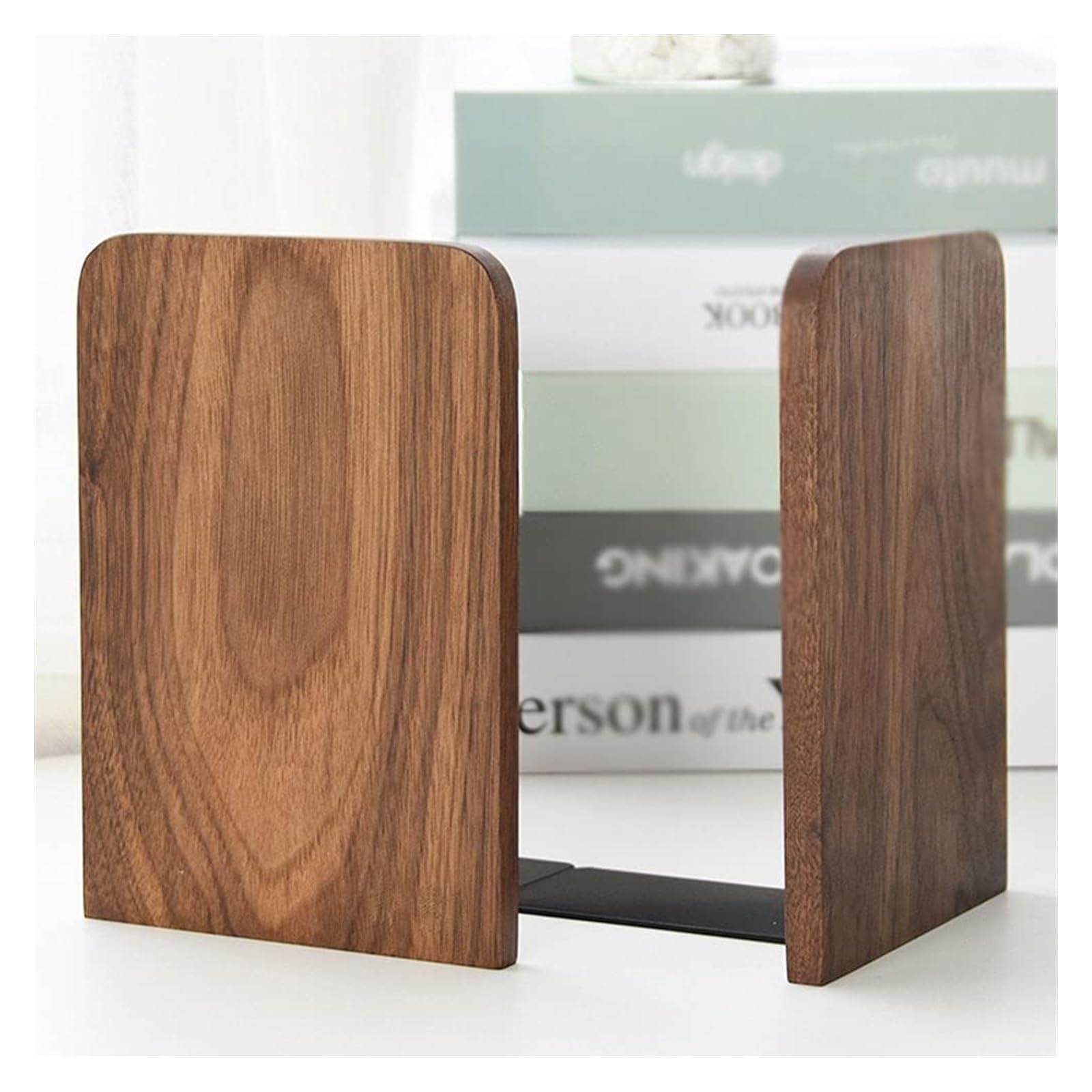 Small Bookends for Shelves - Anti-Slip Desktop Book Holder, Bookshelf Organizer for Office, Living Room & Student Study Decor | Perfect for Home, Office & Library Organization