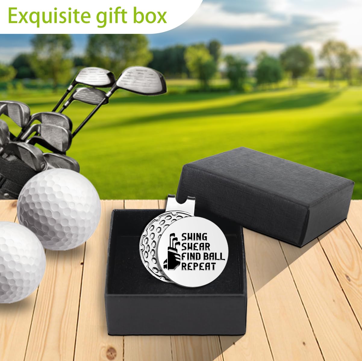 Funny Golf Ball Markers with Hat Clip - Golf Gifts for Men, Dad, Husband, Grandpa | Perfect for Birthdays, Retirement & Golf Enthusiasts | Great for Course Play & Golf Tournaments