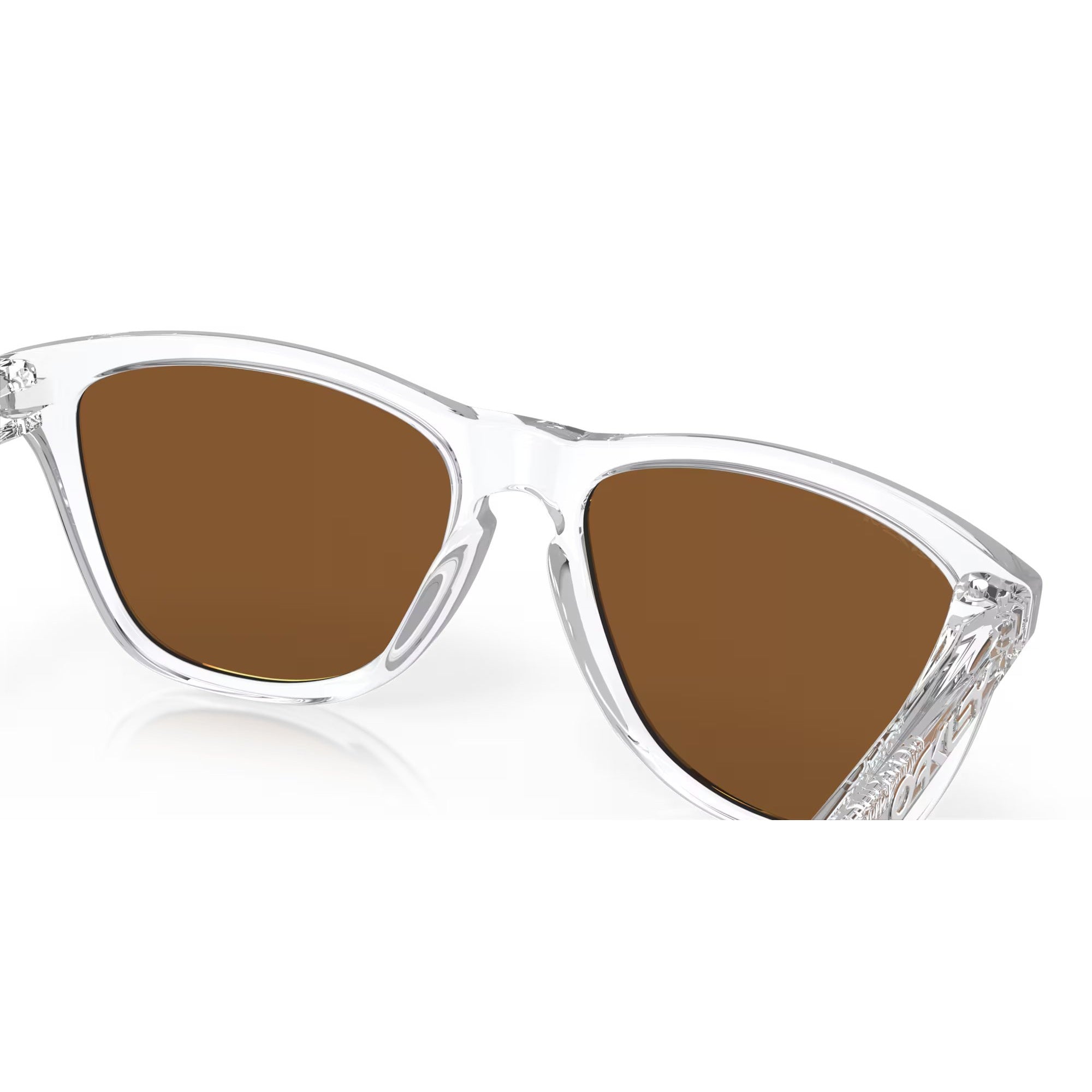 Oakley Frogskins Sunglasses - Polished Clear Frame with High-Performance Lenses for Men & Women - Perfect for Outdoor Sports, Running, and Casual Wear