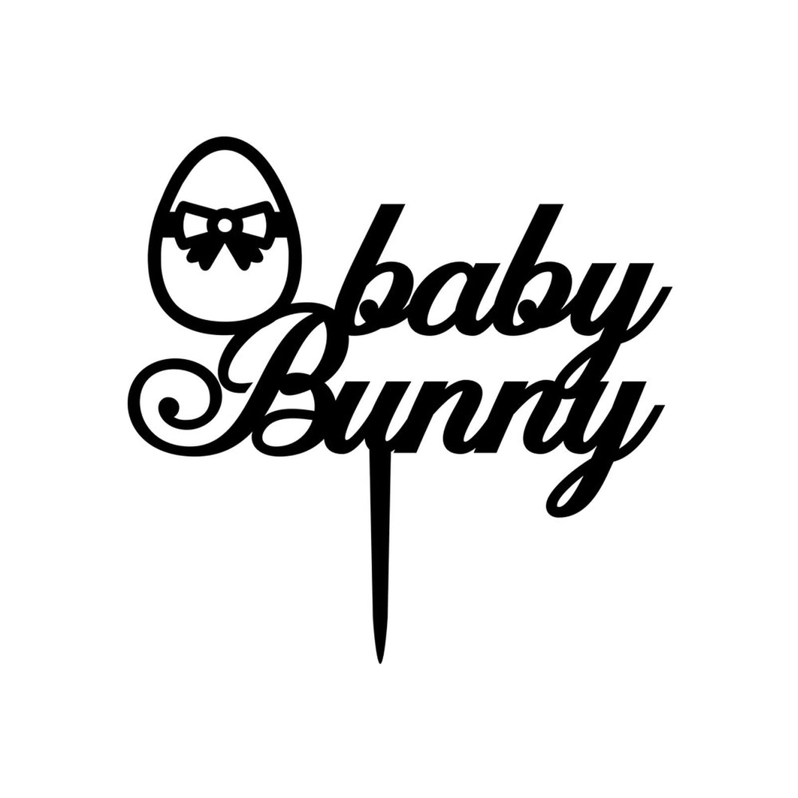 Customized ArogGeld Baby Bunny Easter & Birthday Cake Topper - Acrylic Party Decor for Kids & Adults - Perfect for Birthdays, Weddings, Anniversaries - Personalizable Name Keepsake | Great for Easter Celebrations, Baby Showers & Special Occasions