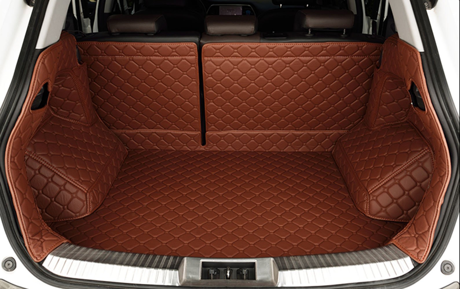 Heavy Duty All-Weather Cargo Liner for Land Rover Range Rover Velar - 3D Laser Measured Full Coverage Trunk Mat, Durable Rear Cargo Tray Accessory (Brown) | Perfect for Road Trips, Camping & Pet Transport