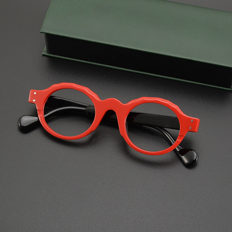 Stylish Acetate Round Glasses Frames SC202313 - Lightweight & Durable Eyewear for Men and Women - Perfect for Reading, Driving, and Fashion Accessories