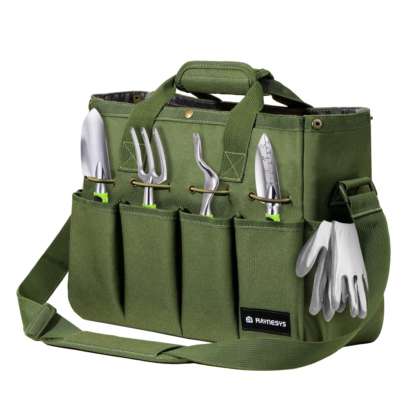 Heavy Duty 900D Garden Tote Bag with Multiple Pockets & Adjustable Shoulder Strap - Gardening Tool Organizer for Outdoor Work, Yard Tools Storage - Perfect for Landscaping, Planting & Home Gardening Accessories