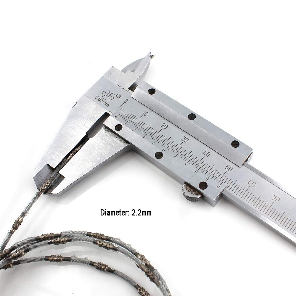 2.2mm Diamond Wire Saw for Granite Marble Cutting - Mining Rope Saw for Stone & Concrete - 1M/Lot