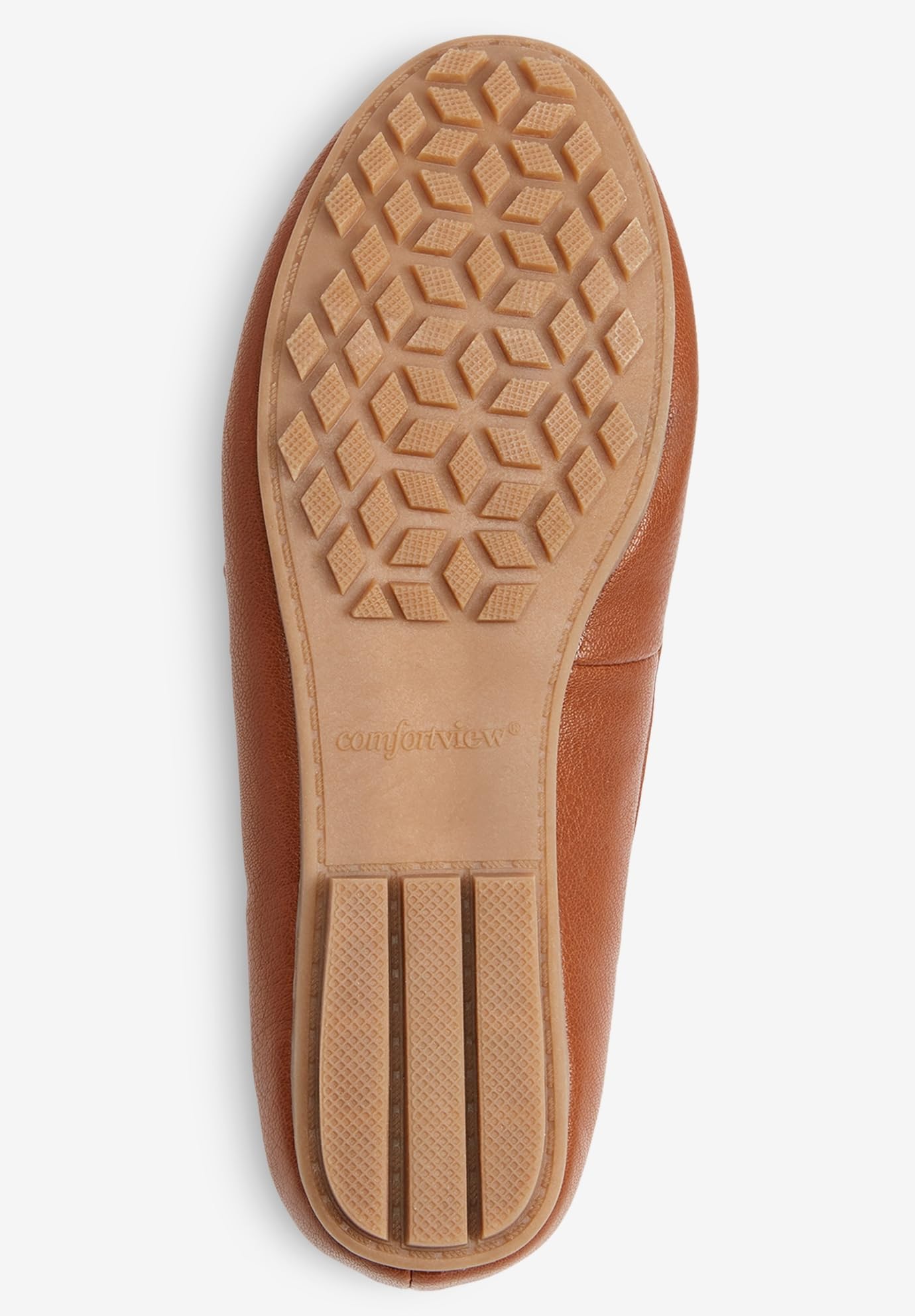 Comfortview Women's Wide Width The Ridley Flat - Comfortable Slip-On Shoes for Work, Travel & Everyday Wear