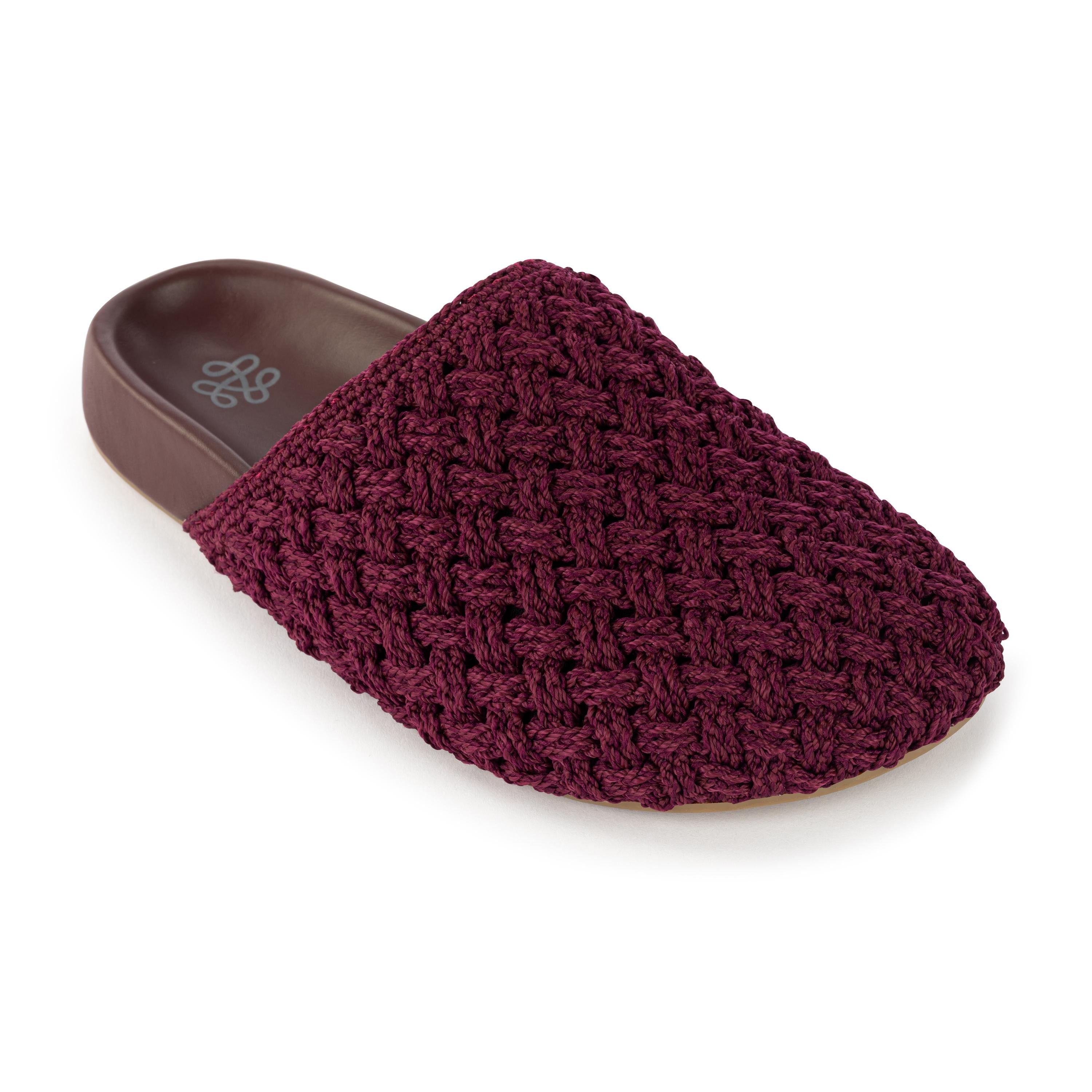 Hand Crochet - Black Cherry Cozy Weave