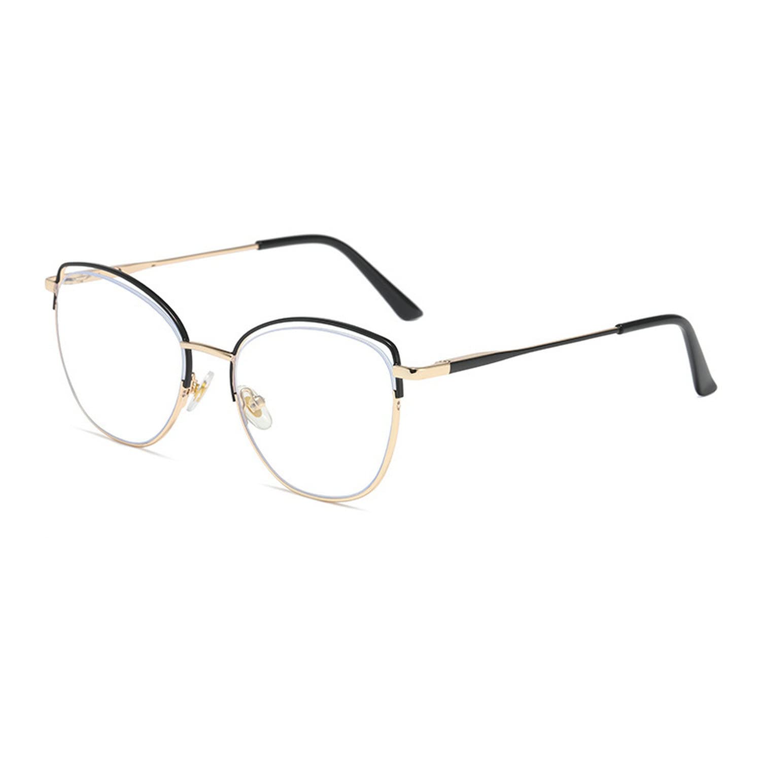 Blue Light Blocking Glasses for Women - Cat Eye Frame Metal TR90 Computer Glasses - Reduce Eye Strain for Work, Gaming & Screen Time