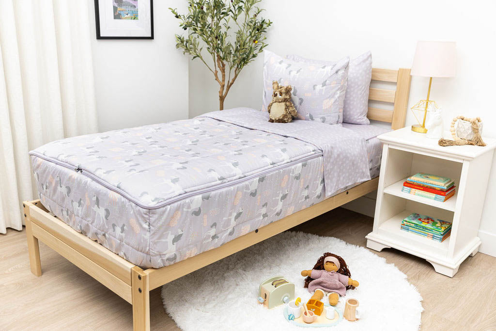 Enchanted Fairytale Zipper Bedding Set - Soft & Breathable Kids Bed Sheets for Cozy Sleep - Perfect for Nursery, Bedroom & Fantasy Themed Decor