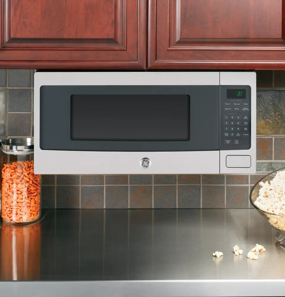 GE Profile PEM31SFSS 24-Inch Stainless Steel Countertop Microwave Oven - Perfect for Kitchens, Dorms & Small Spaces