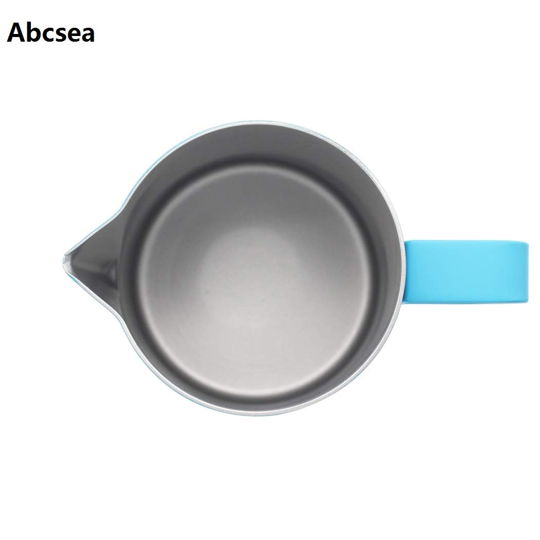 Premium Stainless Steel Milk Frothing Pitcher 350ml (12oz) - Barista Espresso Steaming Jug for Latte, Cappuccino & Coffee Art - Durable Blue Milk Frothing Cup for Home & Professional Use
