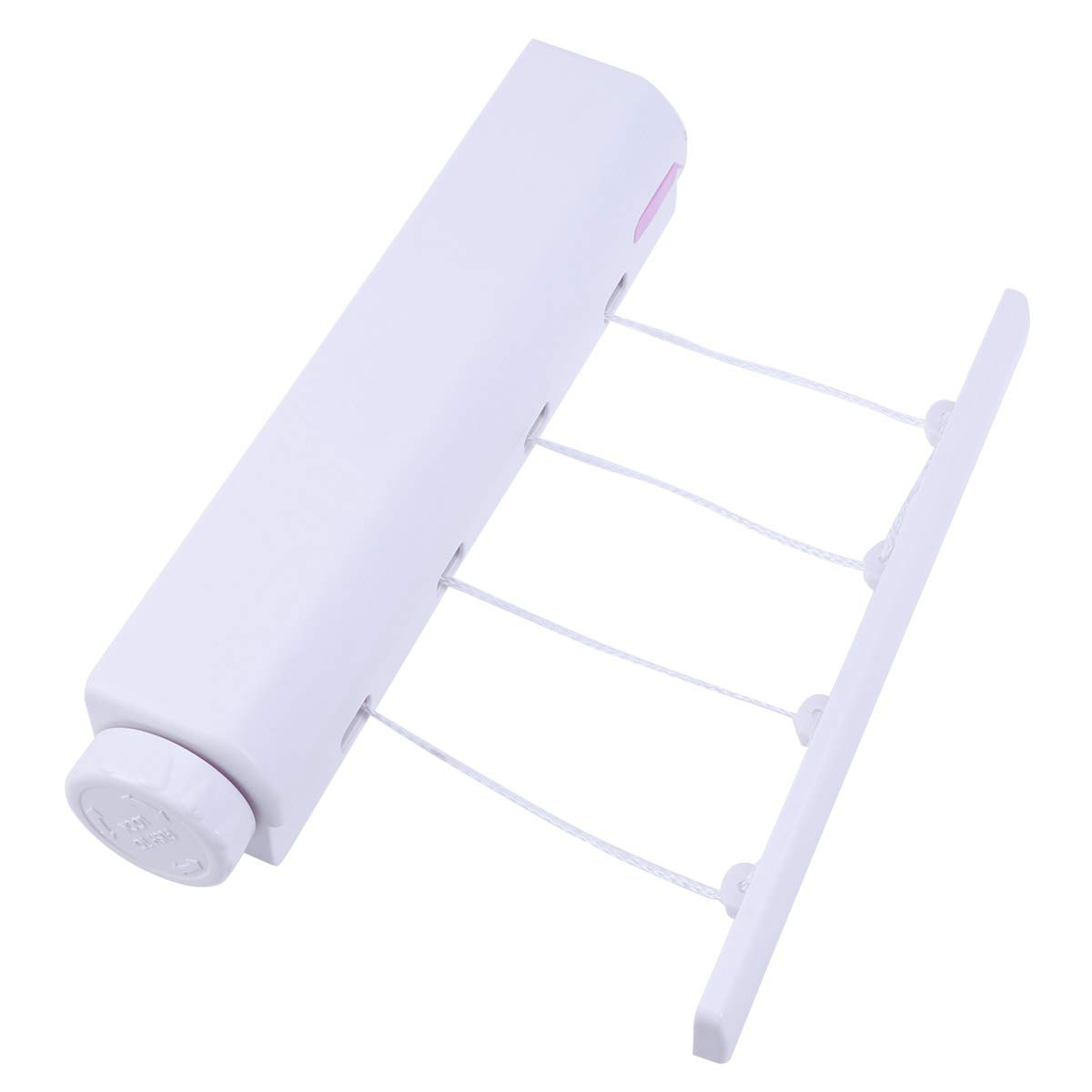 VICASKY Retractable Laundry Drying Line - 16.4ft Extendable Clothesline for Indoor/Outdoor Use, Heavy Duty Stainless Steel Wire with Wall Mount - Perfect for Apartments, Balconies, Camping & Travel