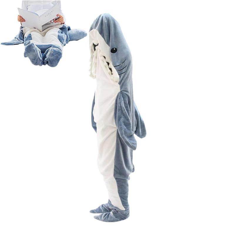 Cozy Sharkie™: Soft Shark Hoodie Blanket for Adults - Perfect for Lounging, Movie Nights & Cold Weather