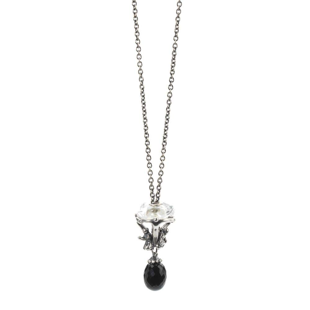 Black Onyx Fantasy Necklace - Elegant Gothic Jewelry for Women, Perfect for Halloween, Cosplay & Witchy Fashion
