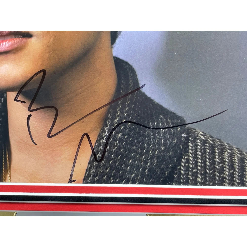 Bruno Mars Autographed 11x14 Photo with Gold Record Framed Collage - PSA/DNA Certified COA - Signed 24k Magic Memorabilia - Perfect for Music Fans Collectors and Home Decor
