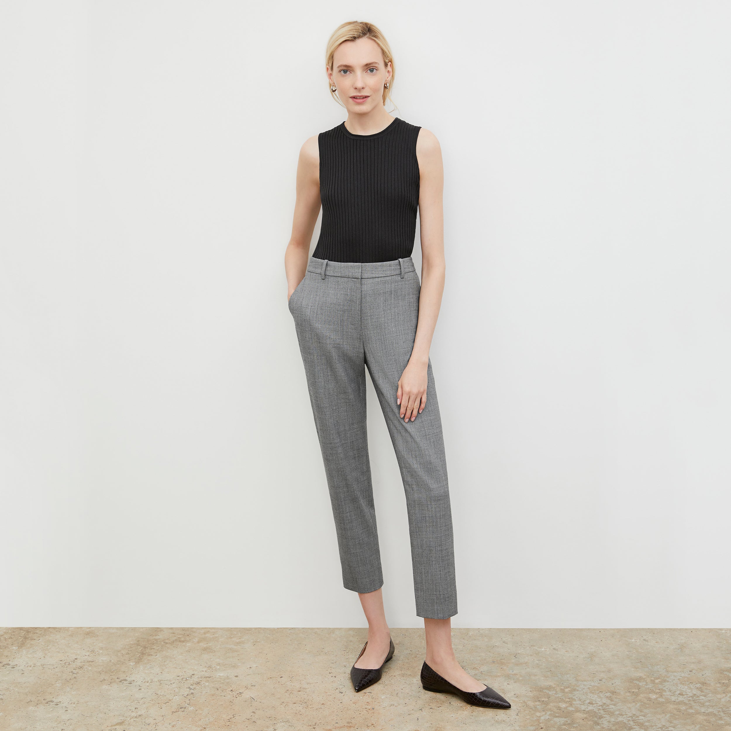 Mejia Sharkskin Pants for Men - Black & White Slim Fit Dress Pants for Business Casual & Office Wear