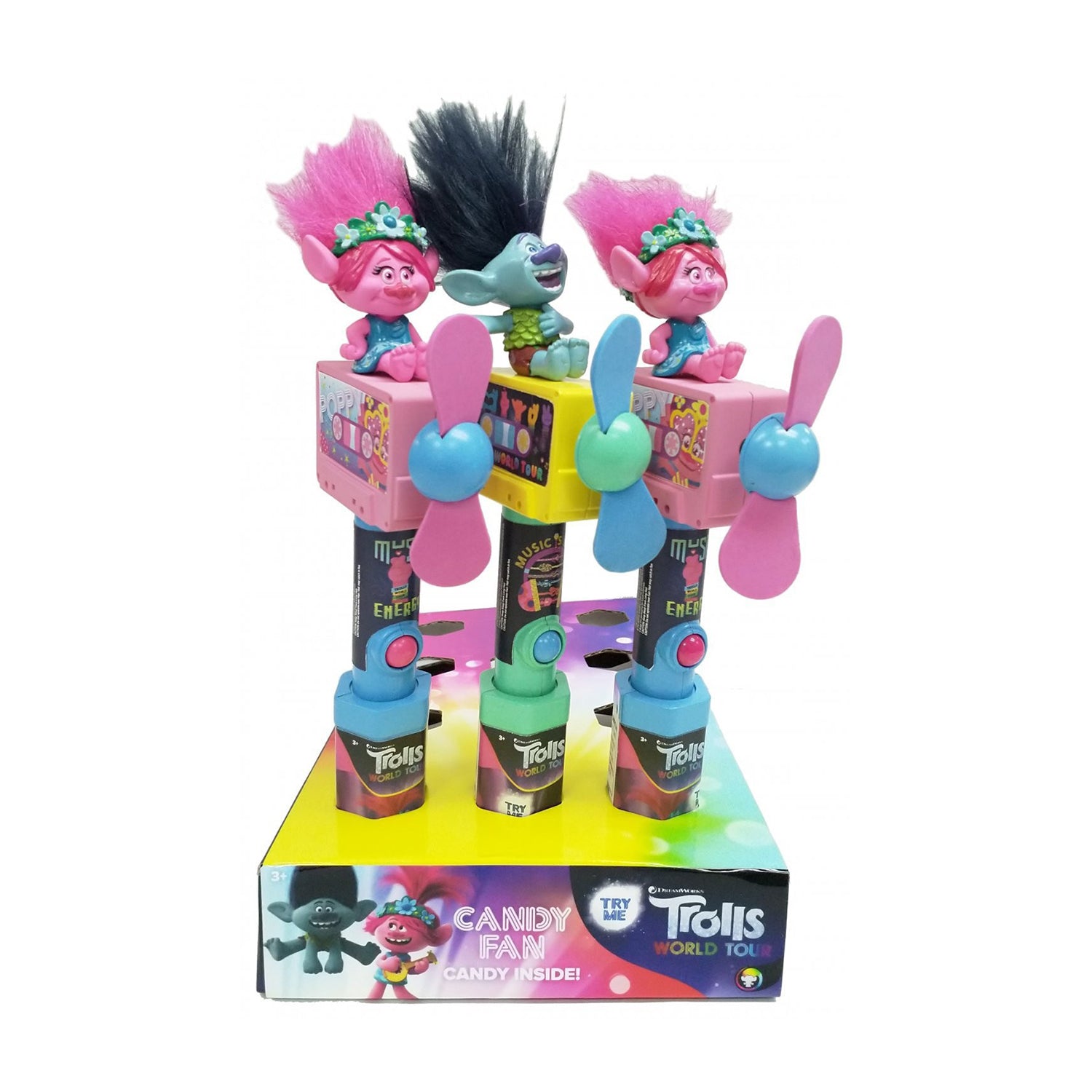 CandyRific Trolls 2 Assorted Candy Gift Box - 12 Count | Bulk Movie Theater Candy for Kids Birthday Parties, Halloween Treats & Movie Night Snacks