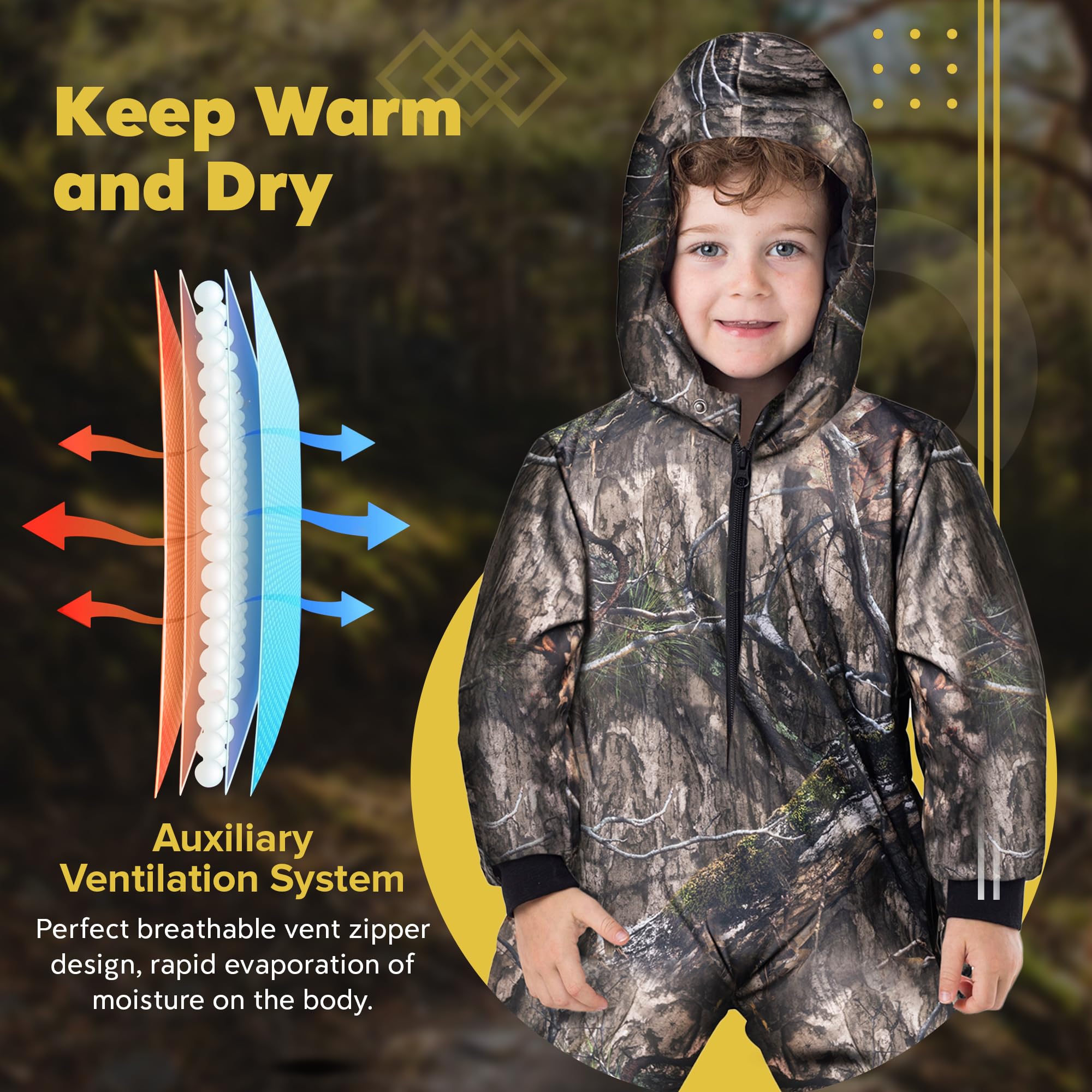 Treel TrailCrest Waterproof Infant & Toddler Snowsuits - Warm One-Piece Ski Overalls for Boys & Girls - Perfect for Winter Play, Skiing & Outdoor Adventures