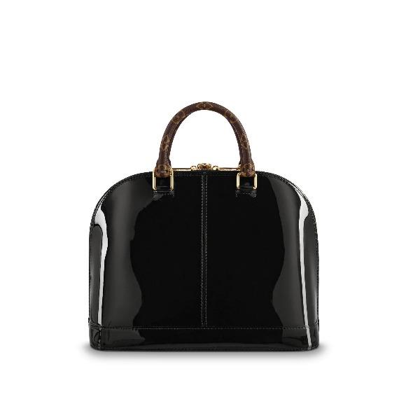 Authentic LV Alma PM Bag in Black Patent Leather - Luxury Handbag for Women, Perfect for Work, Travel & Evening Events
