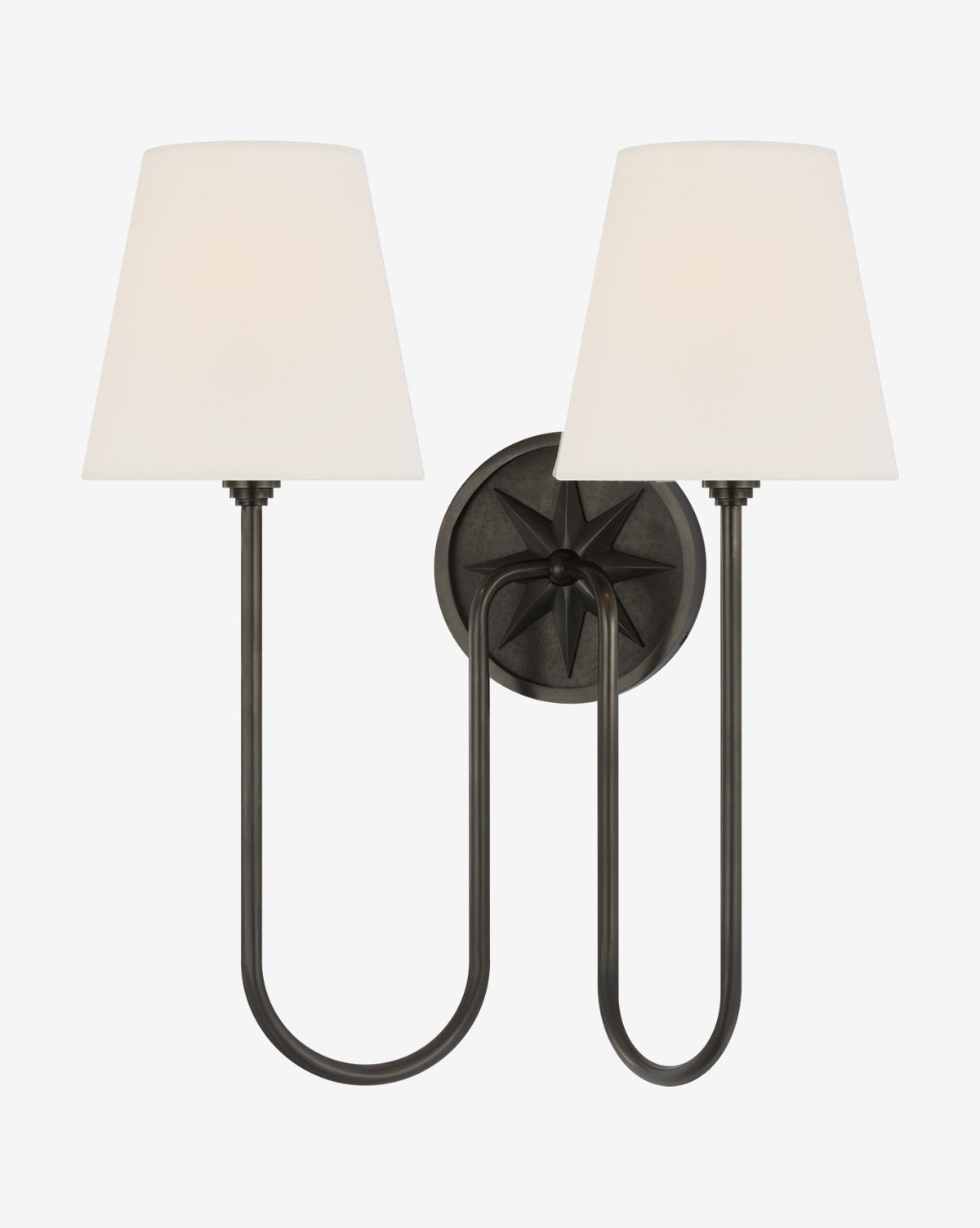 Polaris Double Sconce Wall Light - Modern LED Wall Sconce with Adjustable Arms for Bedroom, Living Room, or Hallway Lighting