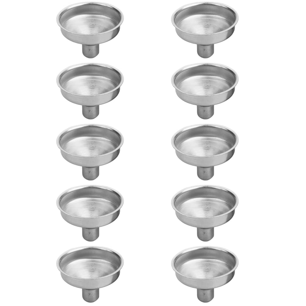 10-Pack Mini Funnels for Liquids & Oils - Multi-Purpose Small Kitchen Funnel Set for Cooking, Baking, DIY & Crafts - Durable Plastic Liquid Dispensing Funnels for Easy Transfer & Pouring