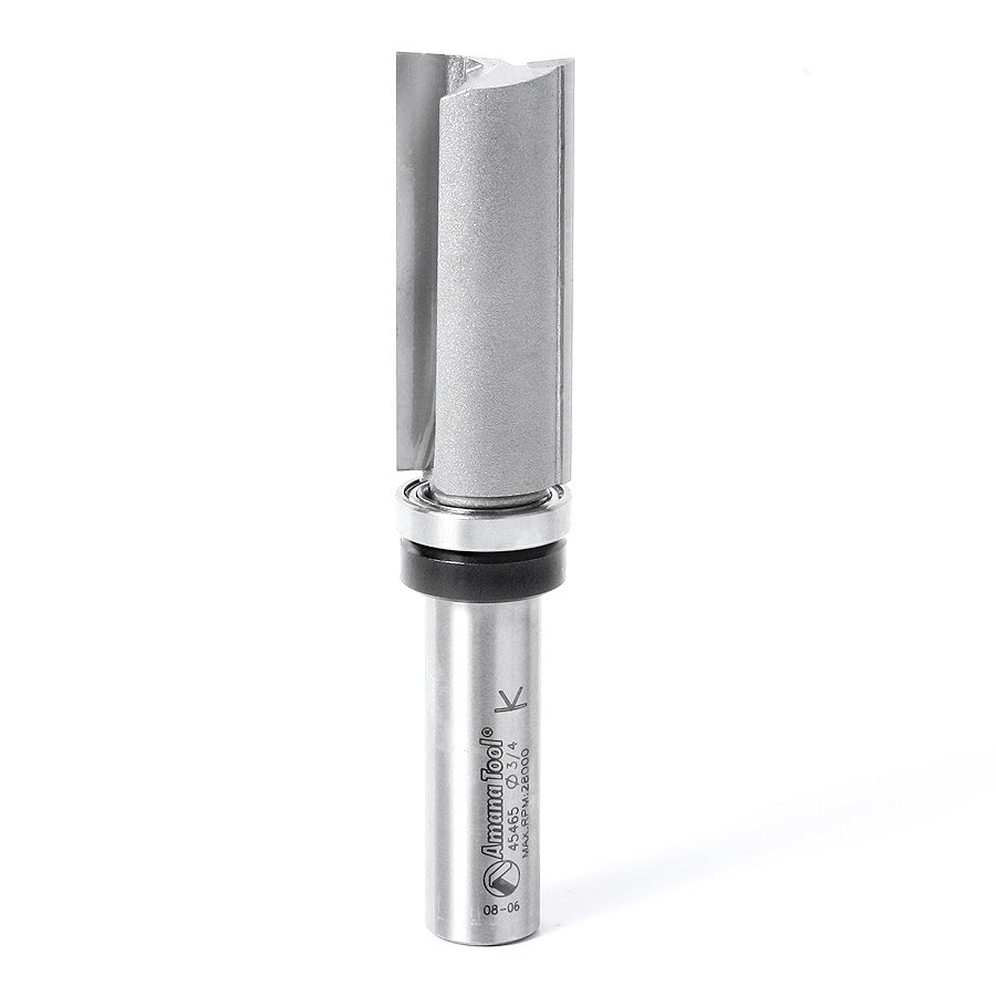 Amana 45465 Flush Trim Router Bit with Bearing on Top - Perfect for Woodworking, Cabinet Making, and DIY Projects