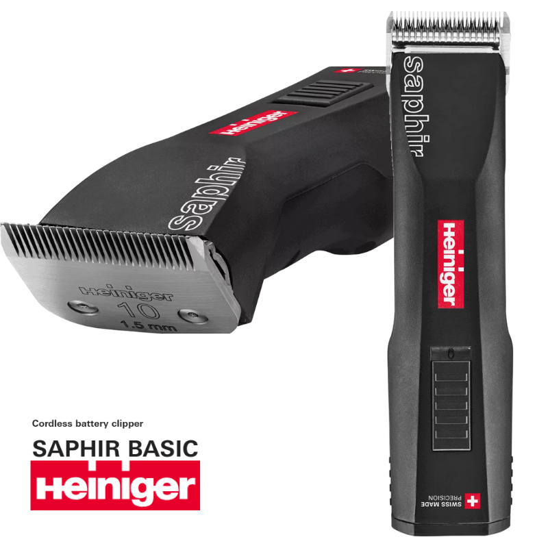 Heiniger Saphir Basic Cordless Clipper for Dogs & Pets - Single Battery (154100) | Professional Grooming Tool for Home & Salon Use