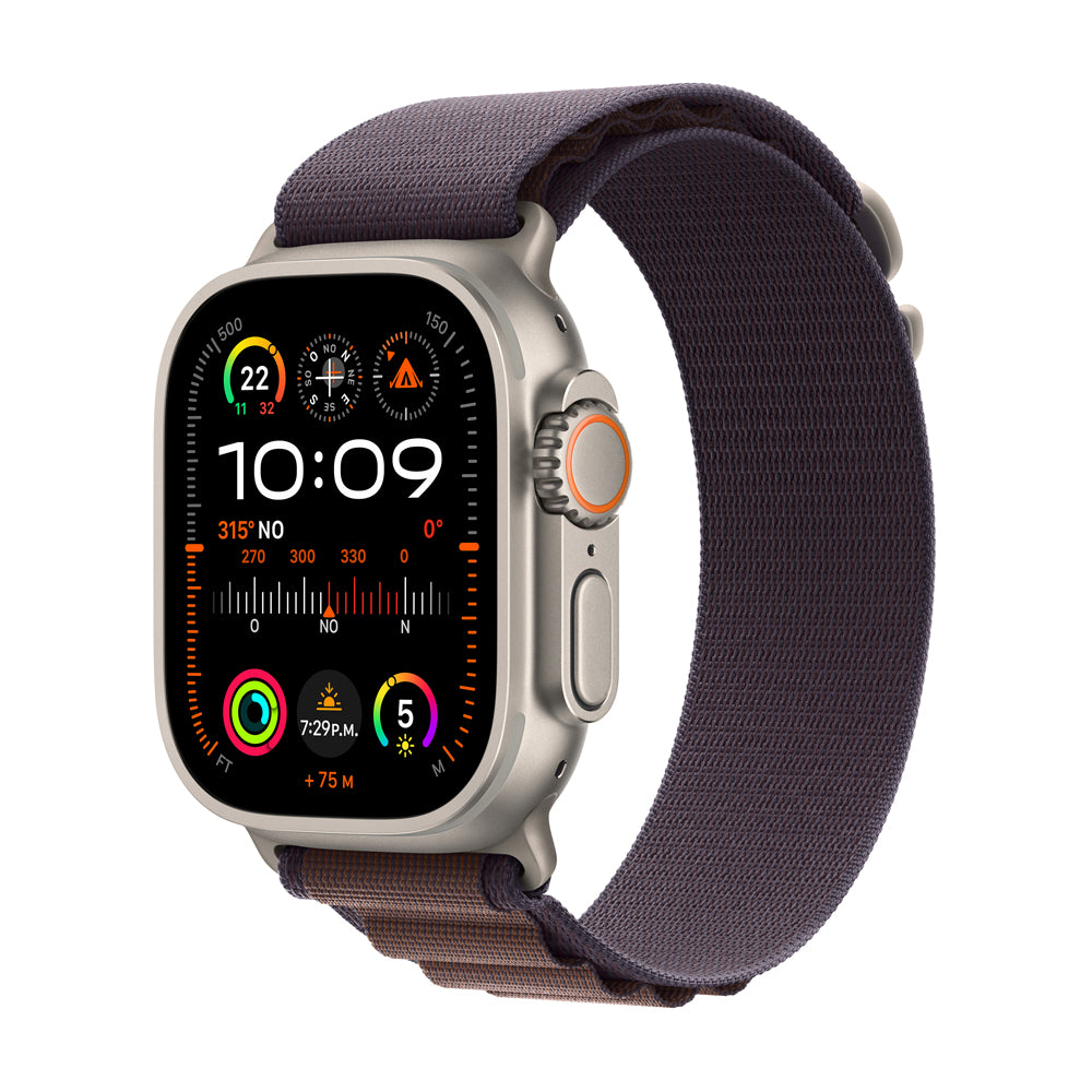 Apple Watch Ultra 2 GPS + Cellular 49mm Titanium Case with Indigo Alpine Loop - Smartwatch for Fitness Tracking, Outdoor Adventures & Daily Wear