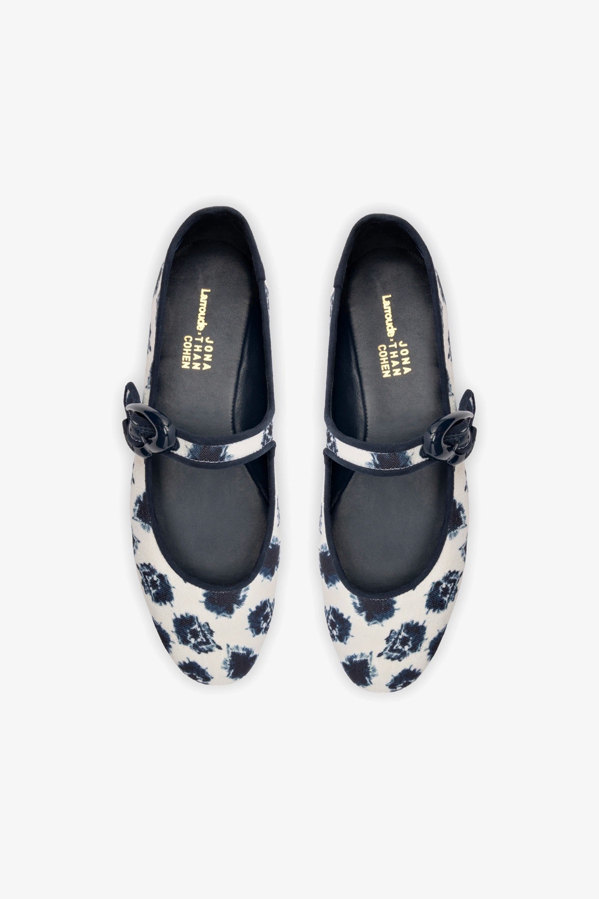 Larroudé x Jonathan Cohen Verona Ballet Flats in Tie-Dye Ocean Linen - Comfortable Women's Shoes for Work, Casual Outfits & Summer Fashion
