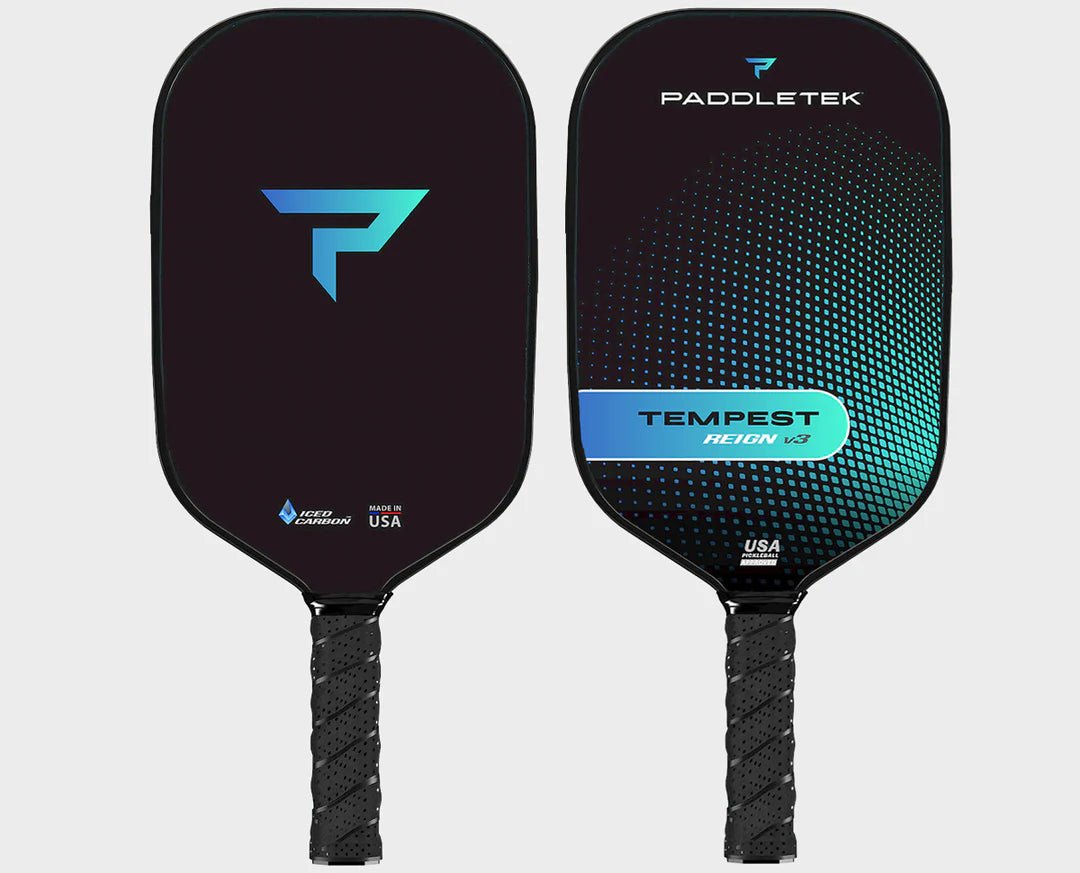 Paddletek Tempest Reign V3 Pickleball Paddle - Premium Carbon Fiber Surface | USAPA Approved | Ideal for Competitive Play & Outdoor Recreation