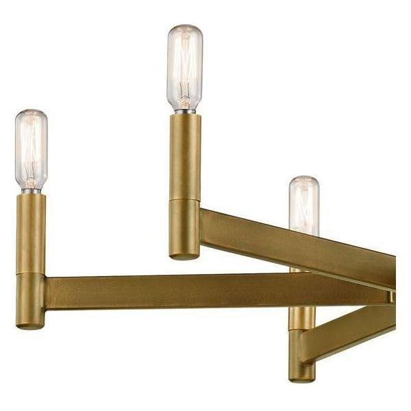 Kichler Erzo 6-Light Chandelier in Brushed Nickel - Modern Ceiling Light Fixture for Dining Room, Living Room & Bedroom