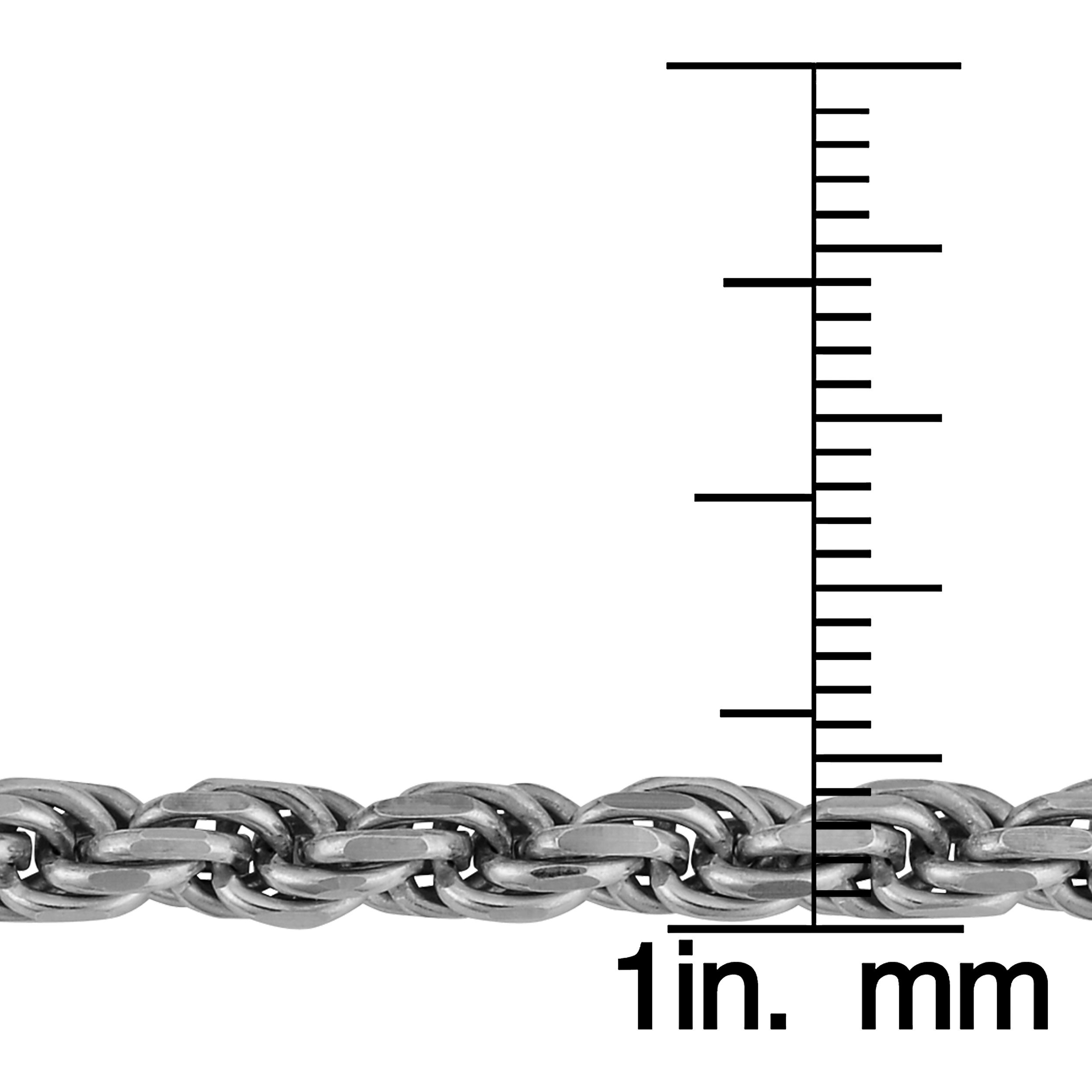 Kooljewelry Men's Sterling Silver 4.7mm Bold Rope Chain Necklace - 925 Silver Jewelry for Men, Durable & Stylish Mens Necklace for Everyday Wear, Gift for Him, Wedding, Anniversary & Special Occasions