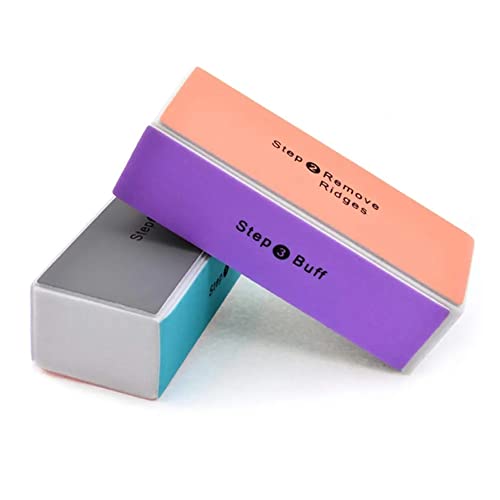 INOG 4-Sided Nail File Buffer, Washable EVA Nail Grinding Block & Emery Board for Smooth Shine – Thickening Sponge Nail Polisher, Trimming & Polishing Tool for Nail Art Care (1PC, Multicolor) – Perfect for Home, Salon & Travel Manicures