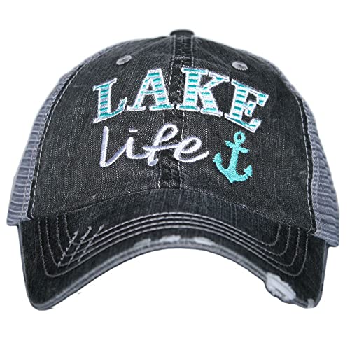 Lake Life Trucker Hat - Stylish & Comfortable Adjustable Baseball Cap for Outdoor Activities, Fishing, Boating & Summer Adventures