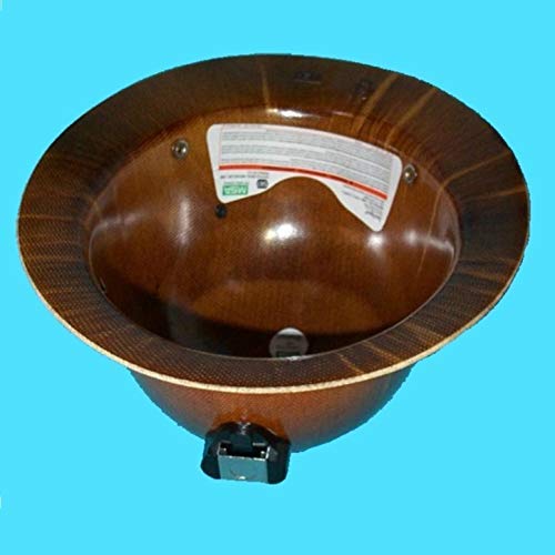 MSA Skullgard Full Brim Hard Hat with Suspension - ANSI Approved Safety Helmet with Lamp Bracket & Cord Holder - Phenolic Resin Construction for Heat Resistance up to 350°F - Ideal for Construction, Mining & Industrial Work
