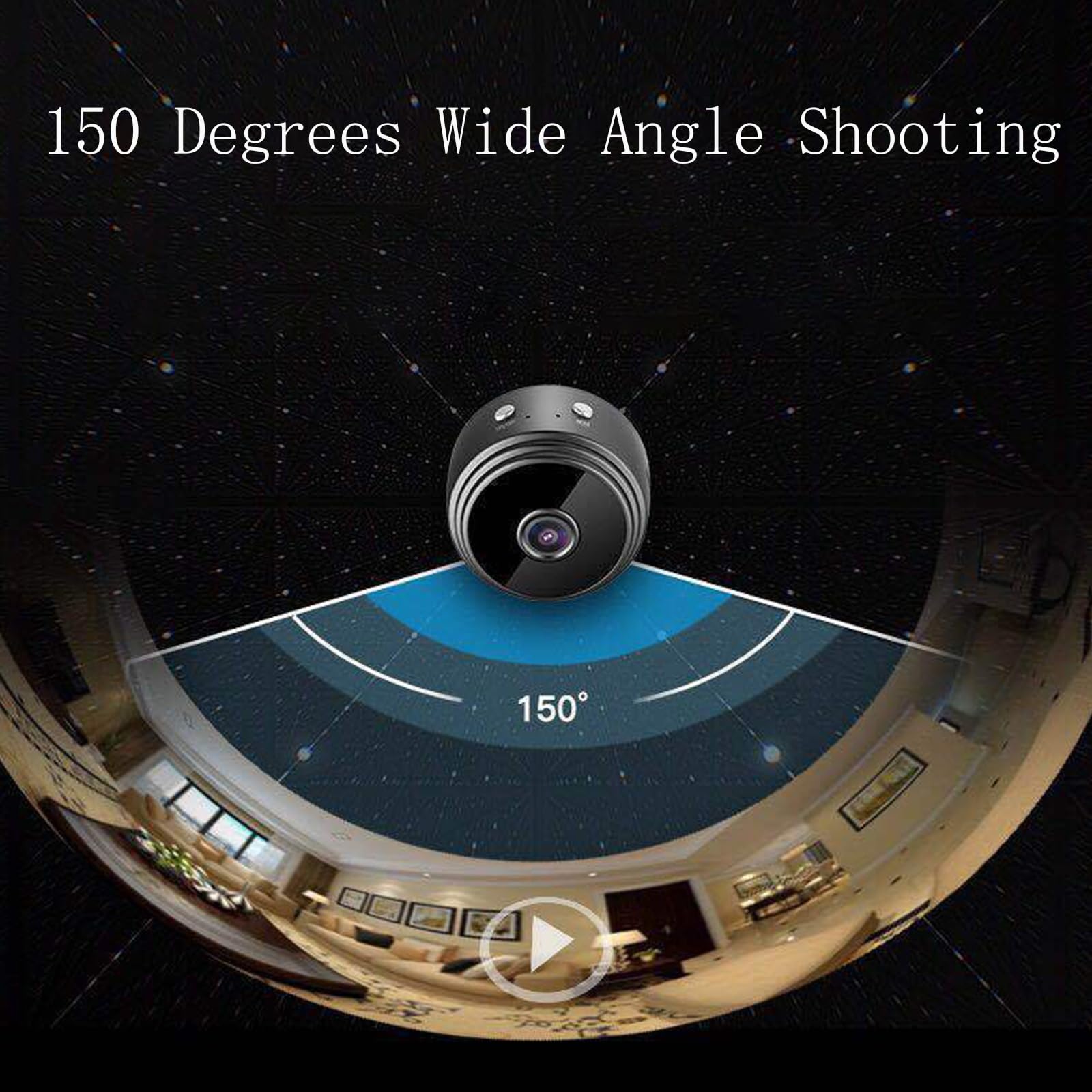 Camtrix Magnetic Mini Security Camera - 1080p HD Wireless, Night Vision, Motion Detection, Covert Camera with App (2PCS) - Ideal for Home, Office, and Indoor Surveillance