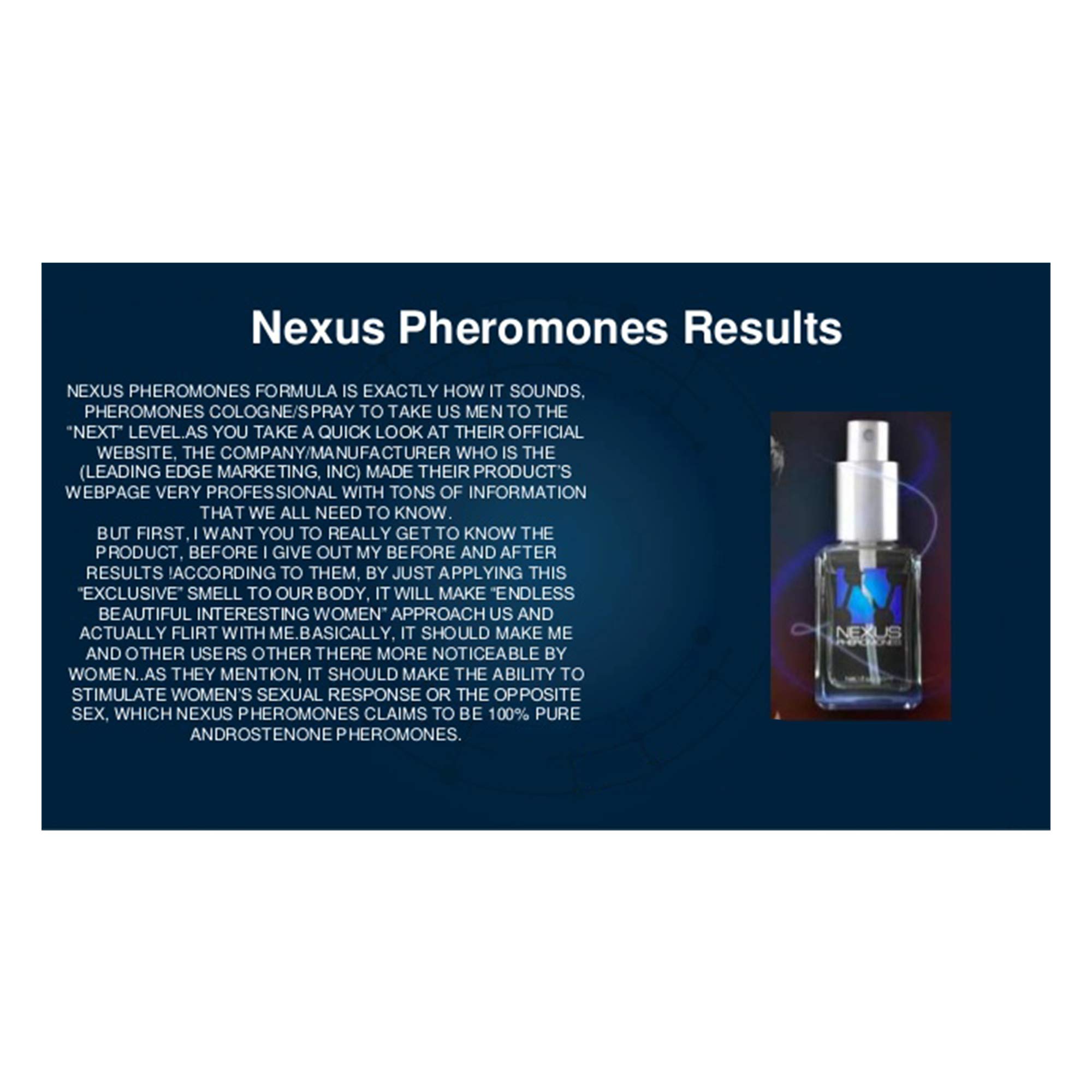 Nexus Pheromones Cologne for Men - 2 Bottles Sex Pheromone Attractant Spray | Enhance Attraction & Confidence | Dating, Nightlife & Social Events