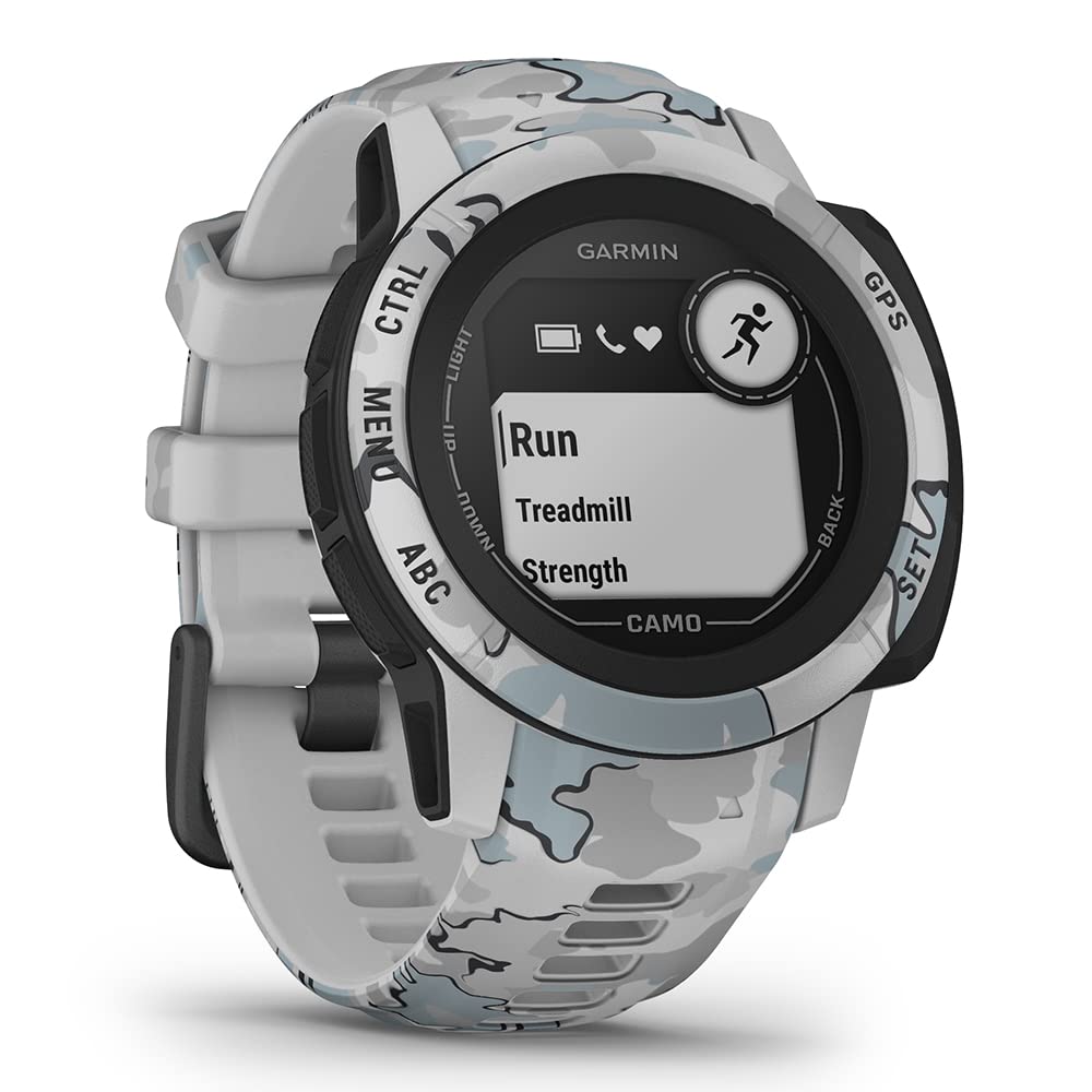 Garmin Instinct 2S Camo (Mist) Rugged GPS Smartwatch Bundle - Military Outdoor Watch with Multi-GNSS, 24/7 Heart Rate Monitor & Fitness Tracker, 40mm Small/Medium - Includes Screen Protectors & Portable Charger - Perfect for Hiking, Running & Adventure Sports