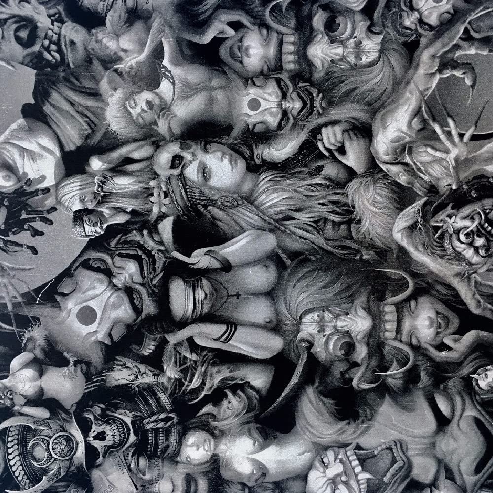 Premium Hydro Dipping Film - Southern Hydrographics Water Transfer Film for Hydrographic Printing (Pits of Hell Design, Silver, 1 Square Meter) - Ideal for DIY Projects, Automotive Parts, and Custom Gear Decoration