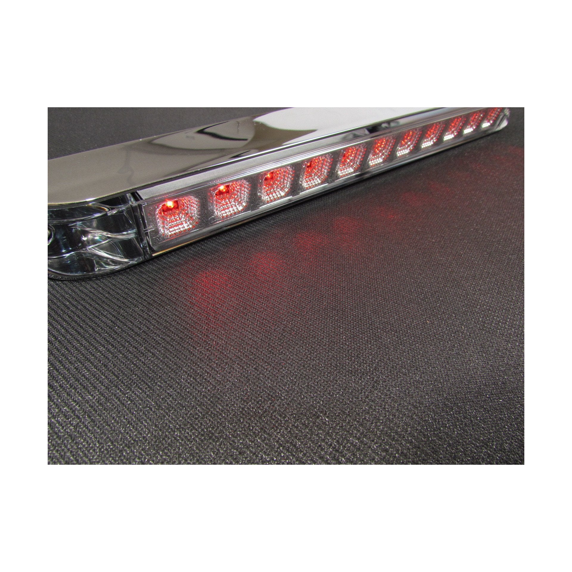 Fortpro 17 6/8 x 2 1/8 Inch LED Light Bar with 11 Bright LEDs & Chrome Bezel - Perfect for Off-Road Trucks, ATVs, and Marine Applications