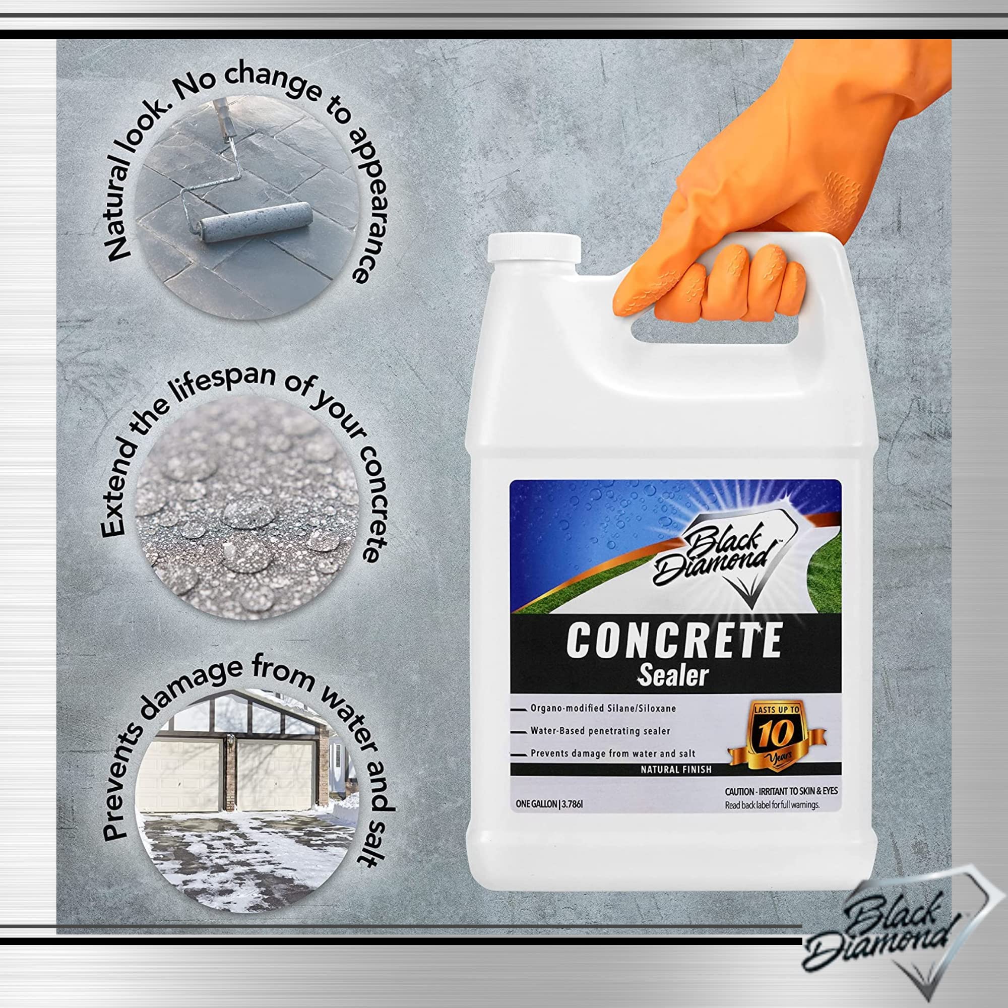 Best Clear Penetrating Concrete Sealer Spray - Waterproof Driveway, Patio, Brick & Stone Sealer for Outdoor Surfaces | Ideal for Driveway Protection, Paver Sealing & Masonry Waterproofing
