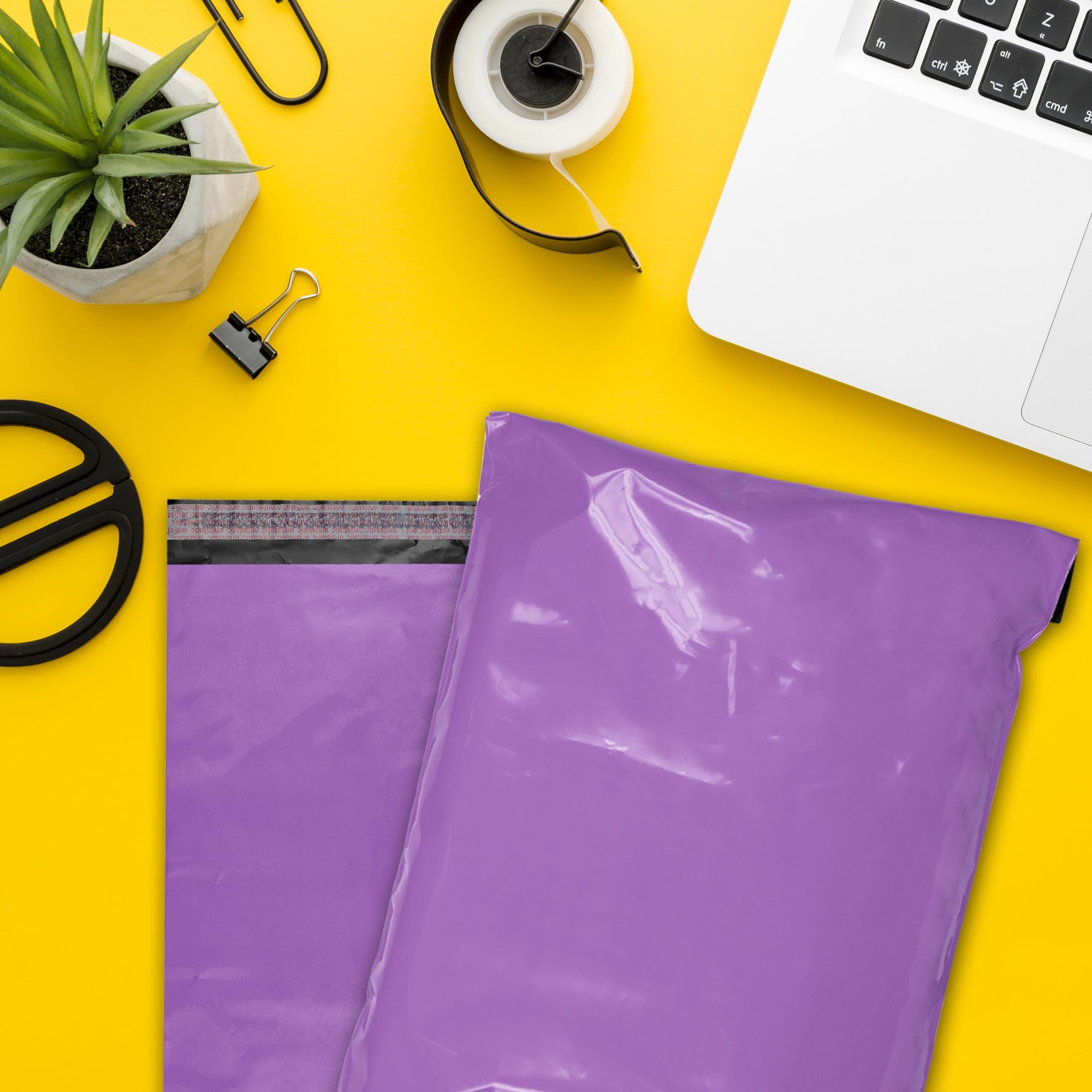Purple Poly Mailers 7.5 x 10.5 Inches - 1000 Pack With Self-Seal Tape - Stretchy Waterproof Shipping Bags for Clothing, Apparel & Ecommerce - Perfect for Online Stores, Boutiques & Small Business Shipping