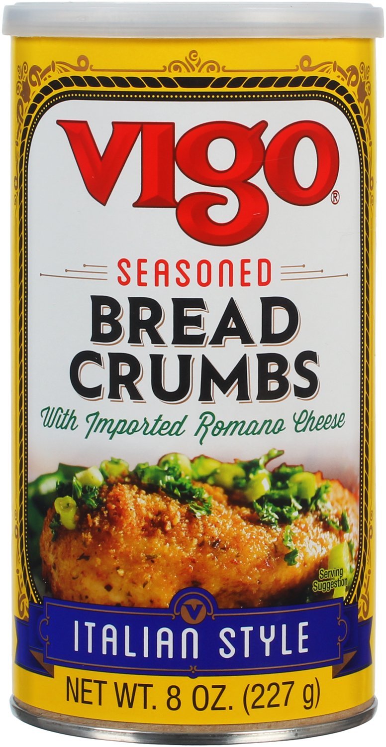 Vigo Italian Style Seasoned Bread Crumbs - 8oz (Pack of 12) | Premium Panko for Chicken Cutlets, Meatballs & Fish Frying | Gluten-Free Cooking & Baking Essential