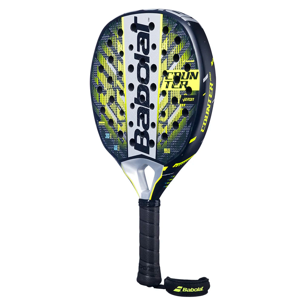 Premium Counter Veron 2.5 Padel Racquet - Black & Yellow Design for Professional Players | Perfect for Competitive Matches & Training Sessions