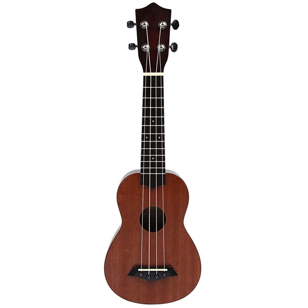 21 Inch Soprano Ukulele for Beginners - Sapele Wood Body & Mahogany Neck with Precise Tuning Pegs - Perfect for Travel, Beach Parties & Music Lessons