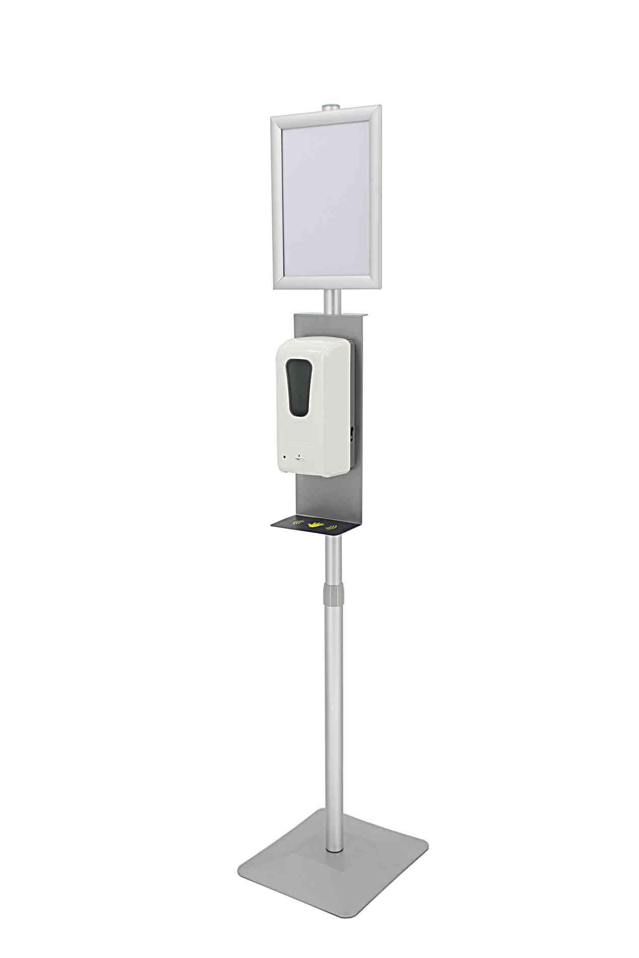 FixtureDisplays Automatic Hands-Free Hand Sanitizer Stand - Portable Touchless Sanitizer Dispenser with Adjustable Volume for Home, Office & Public Spaces