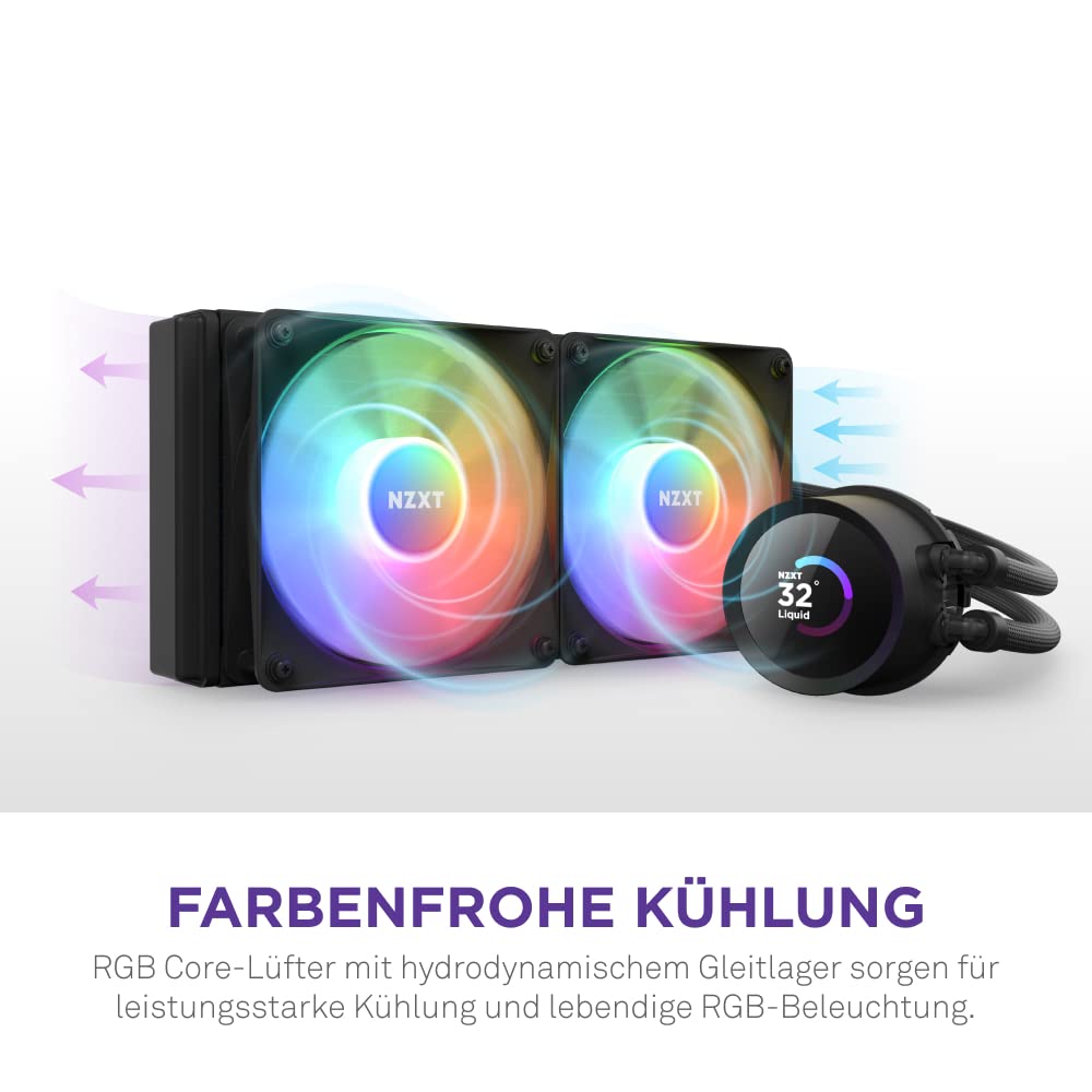 NZXT Kraken 240 RGB AIO Liquid CPU Cooler - 240mm Radiator with 1.54
