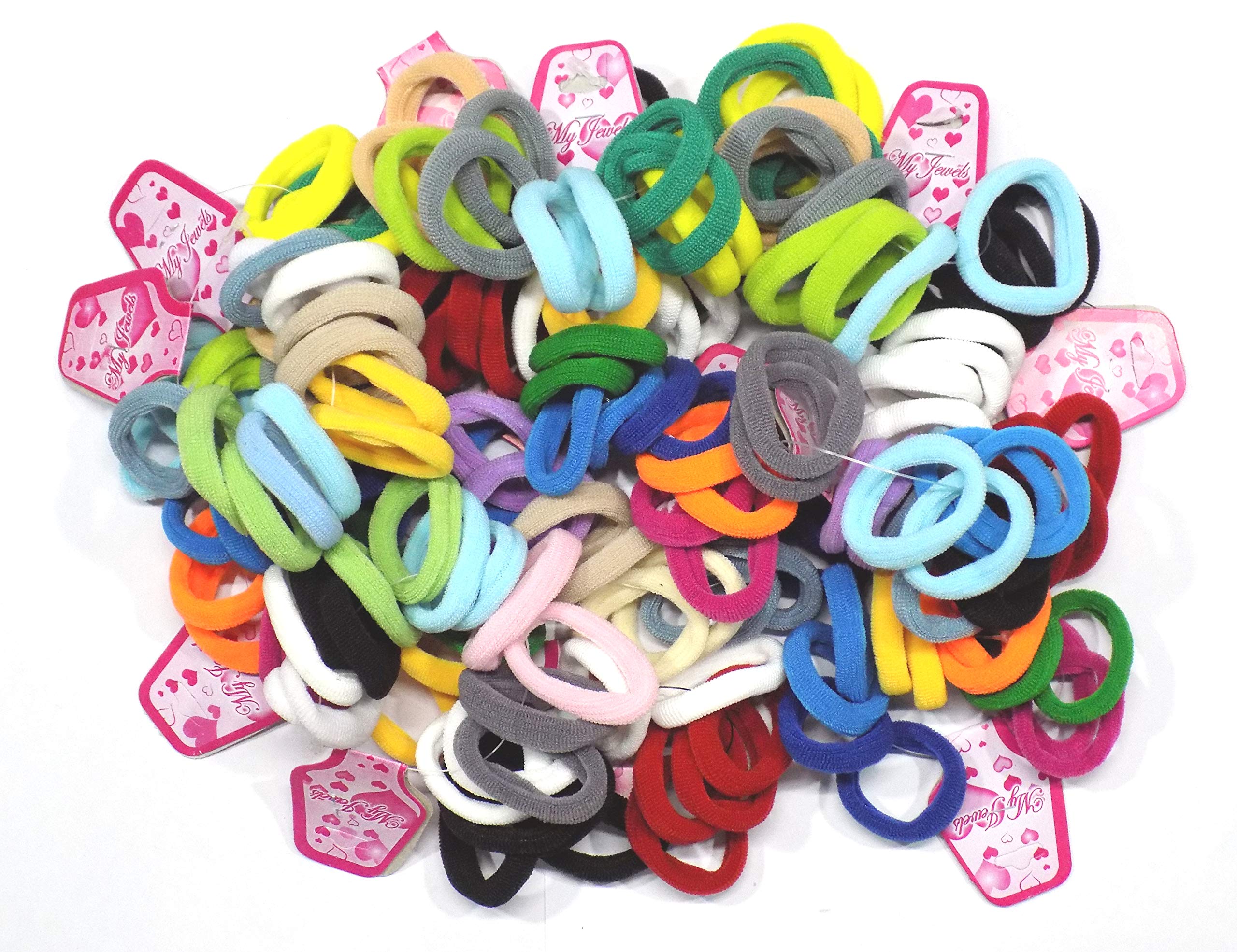 24 Pack Colorful Girls Hair Bands - Soft Elastic Ponytail Holders for Kids & Teens - Perfect for School, Sports & Everyday Styling