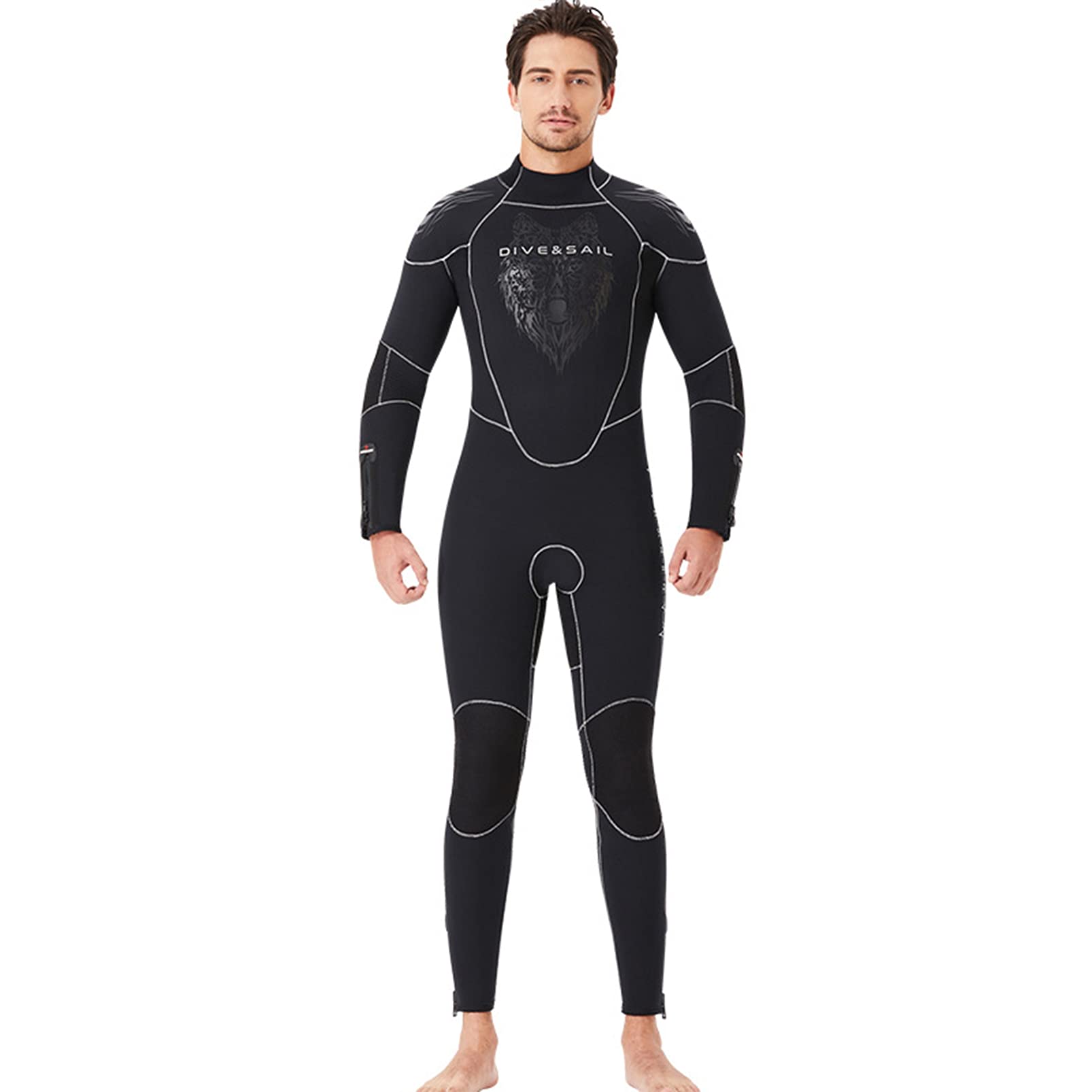 5mm Neoprene Scuba Diving Wetsuit for Men & Women - Full Body Long Sleeve Thermal Swimsuit for Surfing, Swimming, Snorkeling - Perfect for Cold Water Diving, Beach Activities & Water Sports