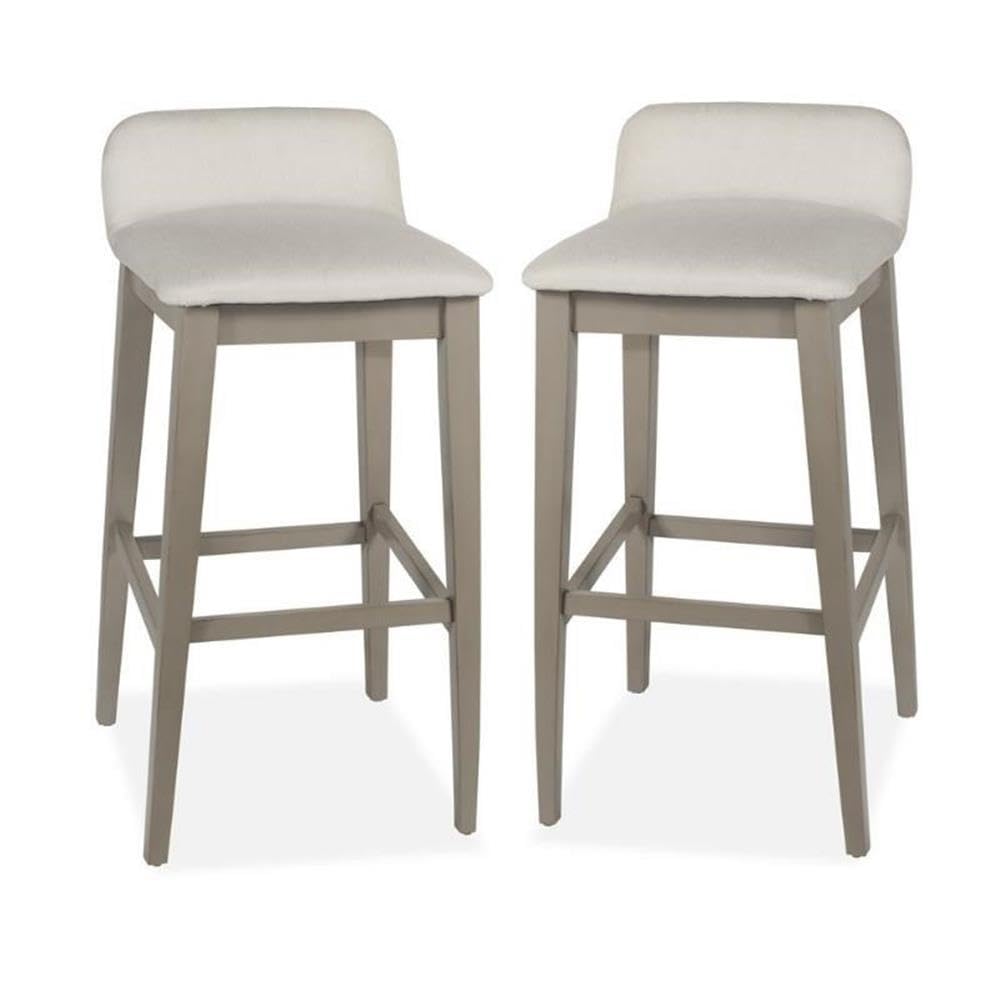 Home Square Furniture Non Swivel Counter Height Bar Stools Set of 2 - Modern Kitchen Island & Breakfast Nook Seating for Home & Restaurant Use